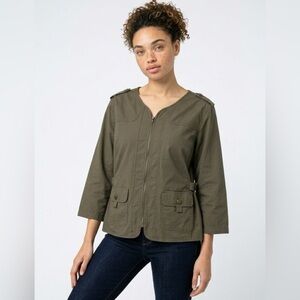 Artisan Crafted Jacket Pockets and Knit Panel Size 3X